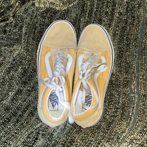Yellow with white stripe Men’s 9 1/2 Vans